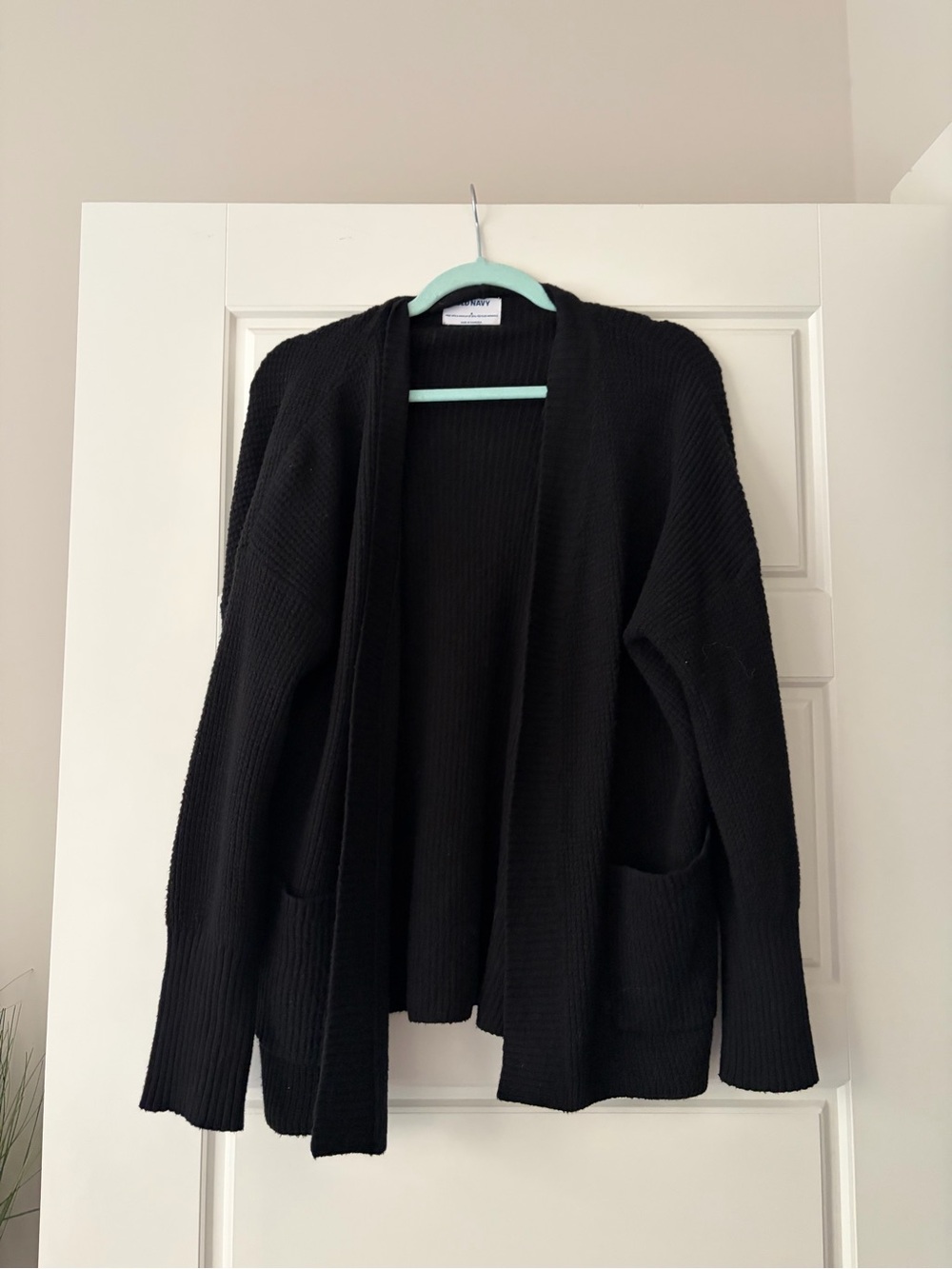 Old Navy Black Open-Front Pocket Cardigan